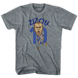 Ultras Zidane Caricature Soccer T-shirt - Athletic Grey Ultras Zidane Caricature Soccer T-shirt - Athletic Grey