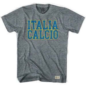 Italy Italia Calcio Nation Soccer T-shirt - Athletic Grey Italy Italia Calcio Nation Soccer T-shirt - Athletic Grey