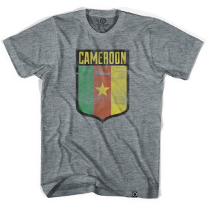 Cameroon Star Shield Soccer T-shirt - Athletic Grey Cameroon Star Shield Soccer T-shirt - Athletic Grey