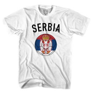 Serbia Soccer Ball T-shirt - White Serbia Soccer Ball T-shirt - White