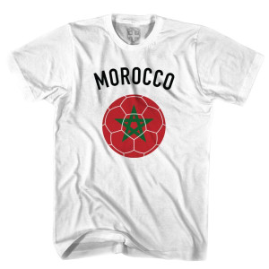 Morocco Soccer Ball T-shirt - White Morocco Soccer Ball T-shirt - White