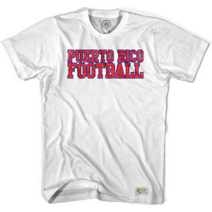 Puerto Rico Football Country T-shirt - White Puerto Rico Football Country T-shirt - White
