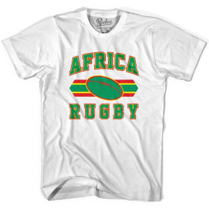 Africa Rugby Ball 90's Rugby Ball T-shirt - White Africa Rugby Ball 90's Rugby Ball T-shirt - White