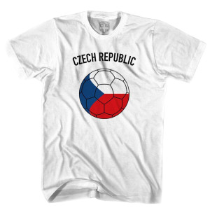 Czech Republic Soccer Ball T-shirt - White Czech Republic Soccer Ball T-shirt - White