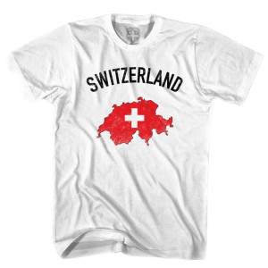 Switzerland Flag & Country T-shirt - White Switzerland Flag & Country T-shirt - White