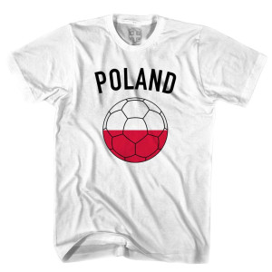 Poland Soccer Ball T-shirt - White Poland Soccer Ball T-shirt - White