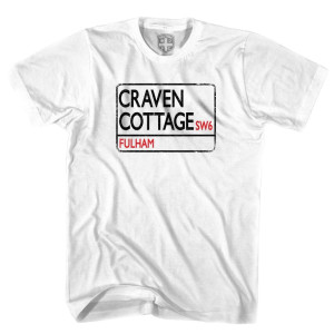 Fulham Craven Cottage Sign T-shirt - White Fulham Craven Cottage Sign T-shirt - White