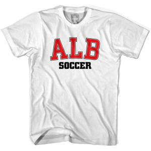Albania ALB Soccer Country Code T-shirt - White Albania ALB Soccer Country Code T-shirt - White