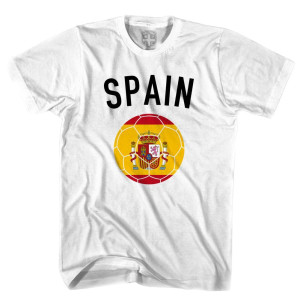 Spain Soccer Ball T-shirt - White Spain Soccer Ball T-shirt - White