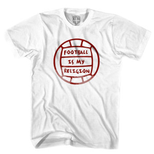 Football Is My Religion Ball T-shirt - White Football Is My Religion Ball T-shirt - White