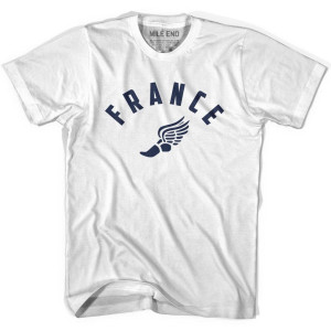 France Running Winged Foot Track T-shirt - White France Running Winged Foot Track T-shirt - White