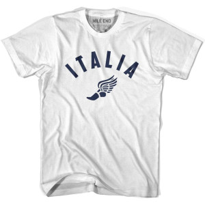 Italy Italia Running Winged Foot Track T-shirt - White Italy Italia Running Winged Foot Track T-shirt - White