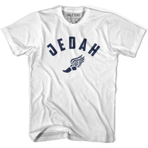 Jedah Running Winged Foot Track T-shirt - White Jedah Running Winged Foot Track T-shirt - White