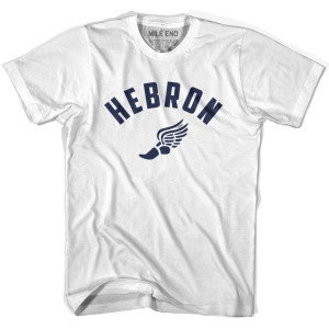Hebron Running Winged Foot Track T-shirt - White Hebron Running Winged Foot Track T-shirt - White