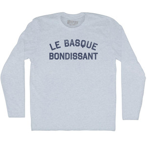 Le Basque Bondissant Adult Tri-Blend Long Sleeve T-shirt - Athletic White Le Basque Bondissant Adult Tri-Blend Long Sleeve T-shirt - Athletic White