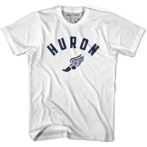 Huron Running Winged Foot Track T-shirt - White Huron Running Winged Foot Track T-shirt - White