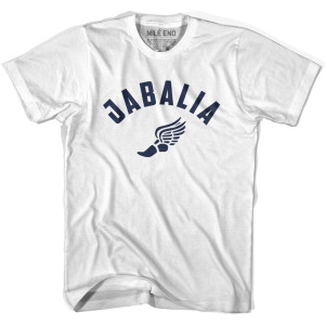 Jabalia Running Winged Foot Track T-shirt - White Jabalia Running Winged Foot Track T-shirt - White