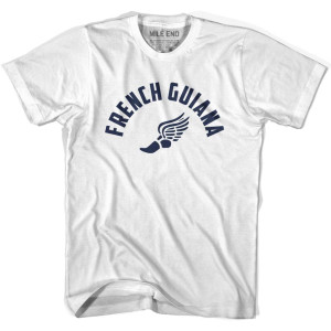 French Guiana Running Winged Foot Track T-shirt - White French Guiana Running Winged Foot Track T-shirt - White