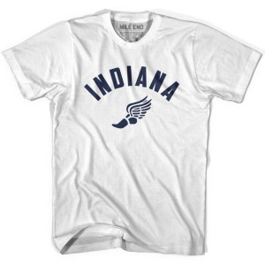 Indiana Running Winged Foot Track T-shirt - White Indiana Running Winged Foot Track T-shirt - White