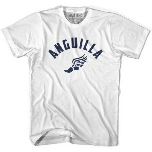 Anguilla Running Winged Foot Track T-shirt - White Anguilla Running Winged Foot Track T-shirt - White
