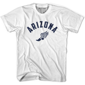 Arizona Running Winged Foot Track T-shirt - White Arizona Running Winged Foot Track T-shirt - White