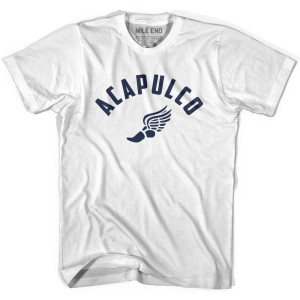 Acapulco Running Winged Foot Running Winged Foot Track T-shirt - White Acapulco Running Winged Foot Running Winged Foot Track T-shirt - White