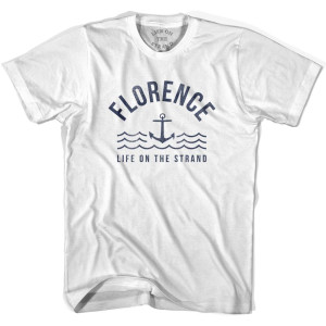 Florence Anchor Life on the Strand T-shirt - White Florence Anchor Life on the Strand T-shirt - White