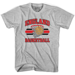 England 90's Basketball T-shirt - Grey Heather England 90's Basketball T-shirt - Grey Heather