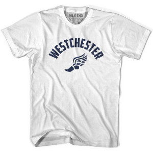 Westchester Running Winged Foot Track T-shirt - White Westchester Running Winged Foot Track T-shirt - White