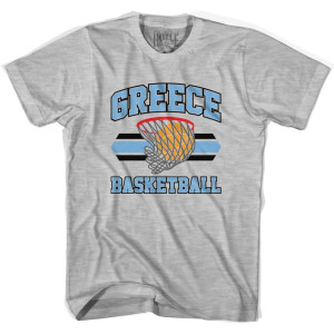 Greece 90's Basketball T-shirt - Grey Heather Greece 90's Basketball T-shirt - Grey Heather