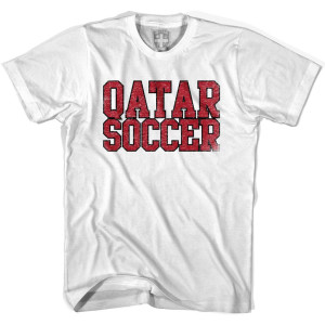 Qatar Soccer Nations World Cup T-Shirt - Adult - White Qatar Soccer Nations World Cup T-Shirt - Adult - White