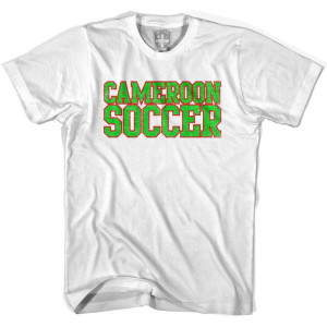 Cameroon Soccer Nations World Cup T-Shirt - Adult - White Cameroon Soccer Nations World Cup T-Shirt - Adult - White