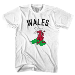 Wales Flag & Country T-Shirt - Adult - White Wales Flag & Country T-Shirt - Adult - White