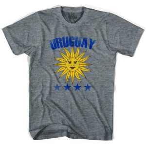 Ultras Uruguay 4 World Cups Ultras Soccer T-Shirt - Adult - Athletic Grey Ultras Uruguay 4 World Cups Ultras Soccer T-Shirt - Adult - Athletic Grey