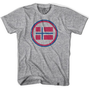 Norway Vintage Crest Soccer T-Shirt - Adult - Athletic Grey Norway Vintage Crest Soccer T-Shirt - Adult - Athletic Grey
