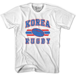 Korea Rugby Ball 90's Rugby Ball T-Shirt - Adult - White