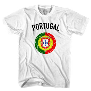 Portugal Soccer Ball T-Shirt - Adult - White Portugal Soccer Ball T-Shirt - Adult - White