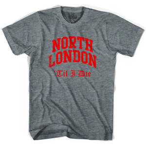Ultras ARS North London Till I Die Soccer T-Shirt - Adult - Athletic Grey Ultras ARS North London Till I Die Soccer T-Shirt - Adult - Athletic Grey