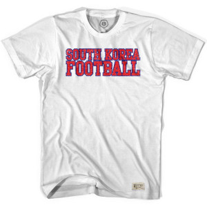 South Korea Soccer T-Shirt - Adult - White South Korea Soccer T-Shirt - Adult - White