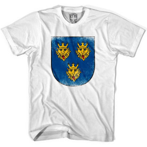 Croatia Golden Lions Crest Soccer T-Shirt - Adult - White Croatia Golden Lions Crest Soccer T-Shirt - Adult - White