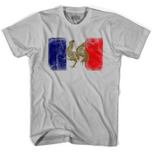 Ultras France Flag Vintage Soccer T-shirt - Cool Grey Ultras France Flag Vintage Soccer T-shirt - Cool Grey