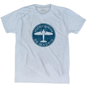 Ultras Atletico Aviacion De Madrid Roundel Soccer T-shirt - Athletic White Ultras Atletico Aviacion De Madrid Roundel Soccer T-shirt - Athletic White