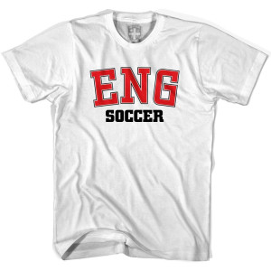 England ENG Soccer Country Code T-Shirt - Adult - White England ENG Soccer Country Code T-Shirt - Adult - White