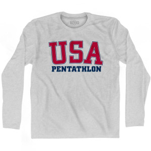 USA Pentathlon Ultras Long Sleeve T-Shirt - Grey Heather
