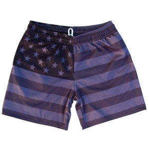 American Flag Black Out Athletic Fleece Sweatshorts Made in USA - Black American Flag Black Out Athletic Fleece Sweatshorts Made in USA - Black
