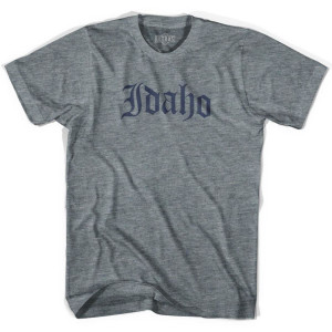 Youth Idaho Old Town Font T-shirt - Athletic Grey Youth Idaho Old Town Font T-shirt - Athletic Grey