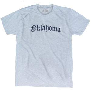 Oklahoma Old Town Font T-Shirt - Athletic White Oklahoma Old Town Font T-Shirt - Athletic White