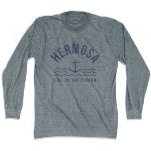 Hermosa Anchor Life on the Strand Long Sleeve T-shirt - Athletic Grey