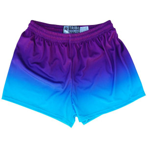 Cyan and Purple Ombre Womens & Girls Sport Shorts by Mile End Made in USA - Cyan and Purple Cyan and Purple Ombre Womens & Girls Sport Shorts by Mile End Made in USA - Cyan and Purple