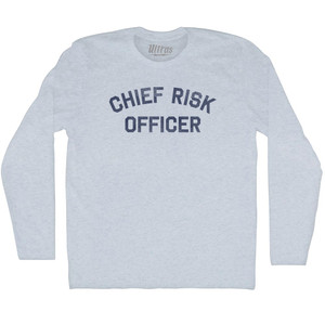 Chief Risk Officer Adult Tri-Blend Long Sleeve T-shirt - Athletic White